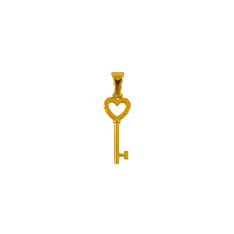 Love Heart Key Pendant