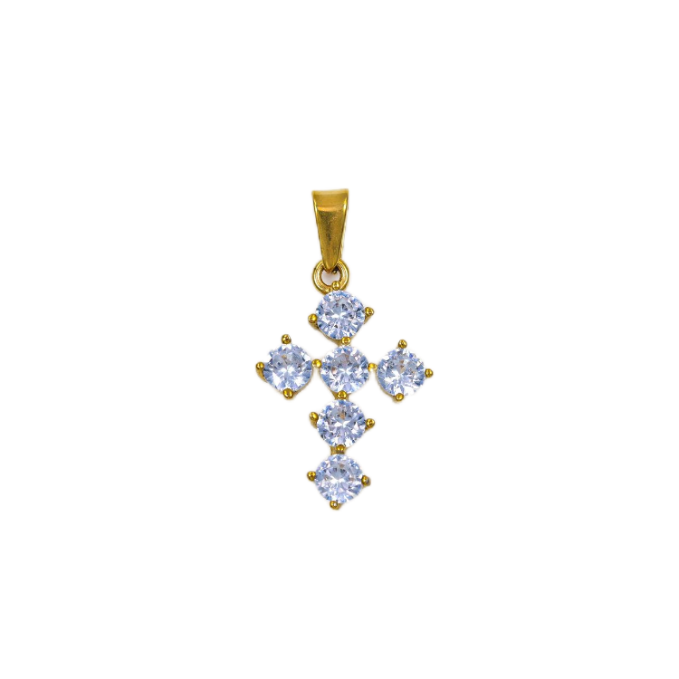 Custom Cross Zircon Pendant