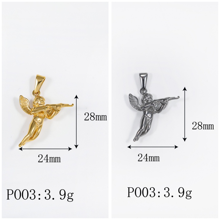 Angel With Gun Pendant