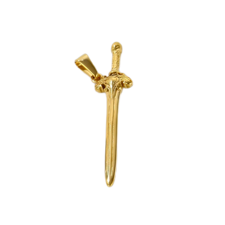 18K Gold Plated Trendy Sword Pendant