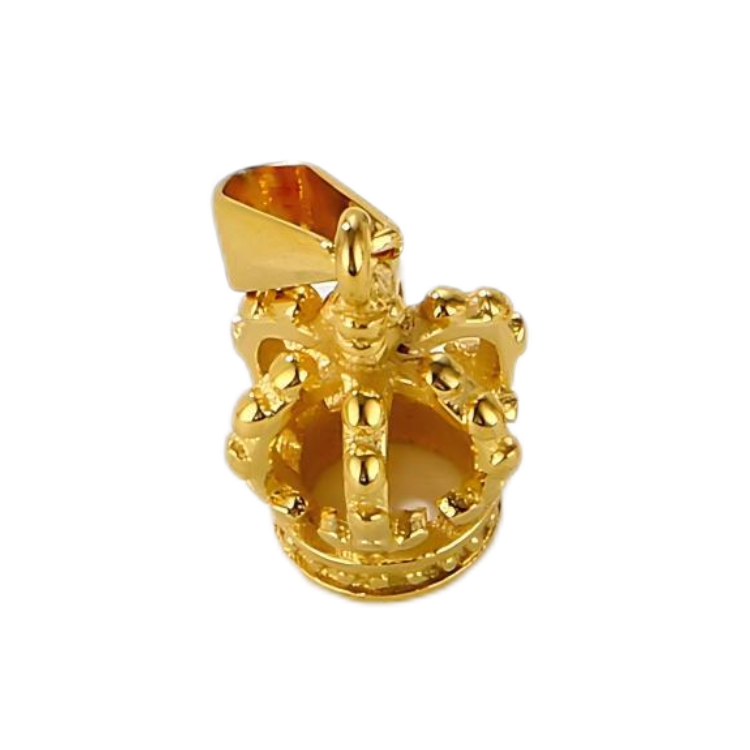 18K Gold Plated Crown Pendant