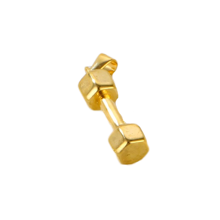 18K Gold Plated Dumbbell Pendant