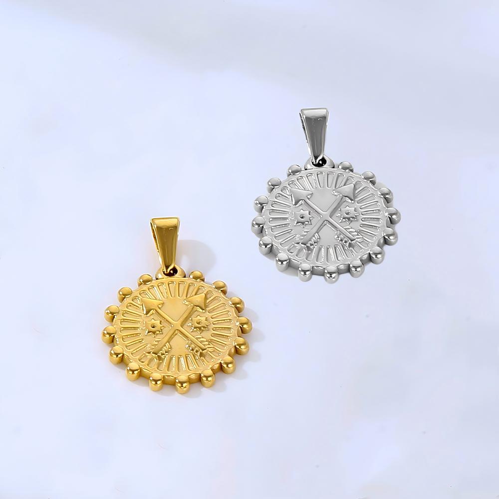Vintage Pattern Round Pendant