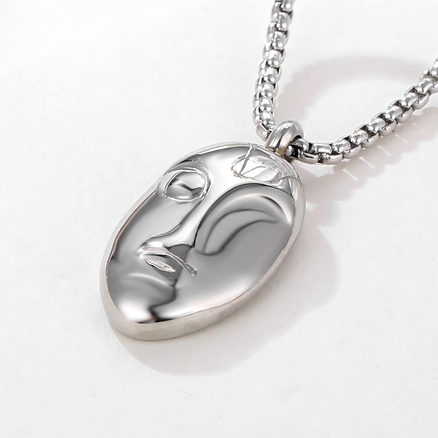 Oval Human Face Pendant