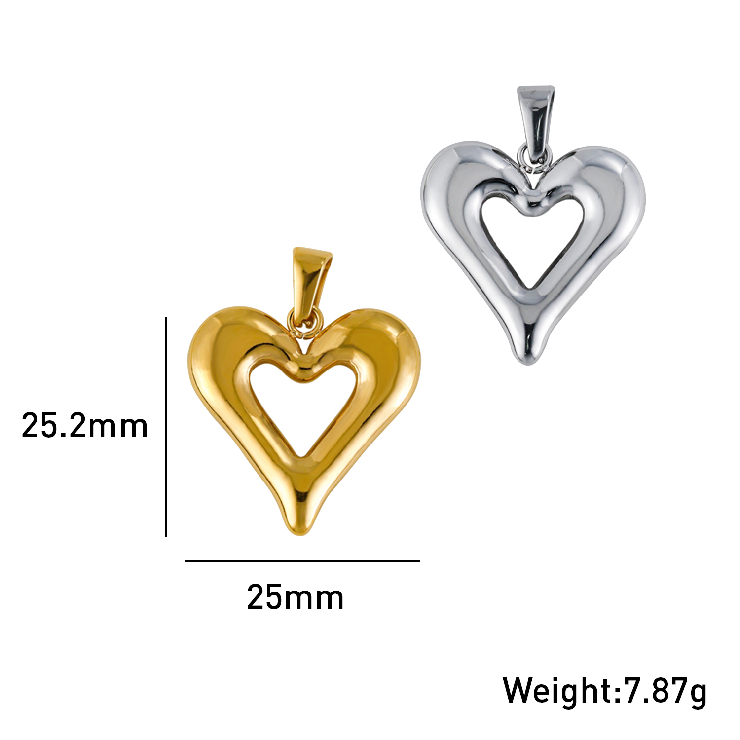 Hollow Out Heart Pendant