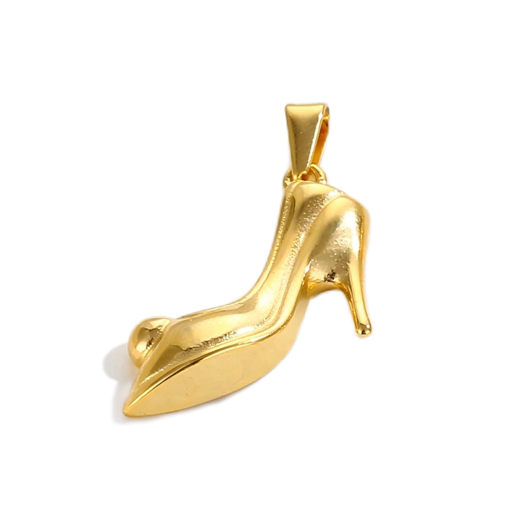 18K Gold Plated High Heel Pendant