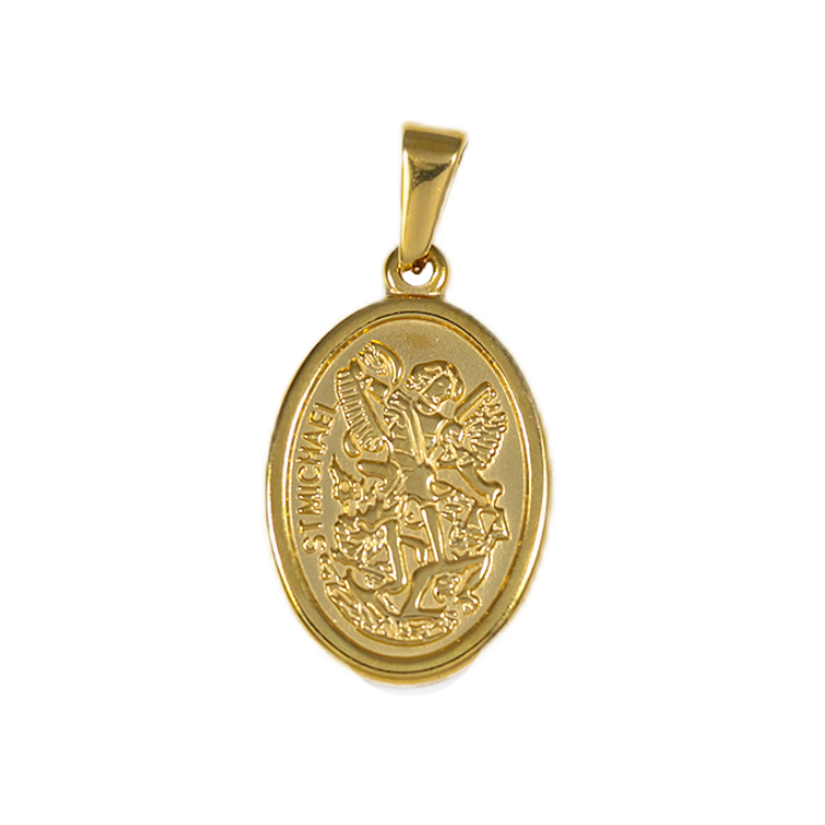 18K Gold Plated Oval Pendant