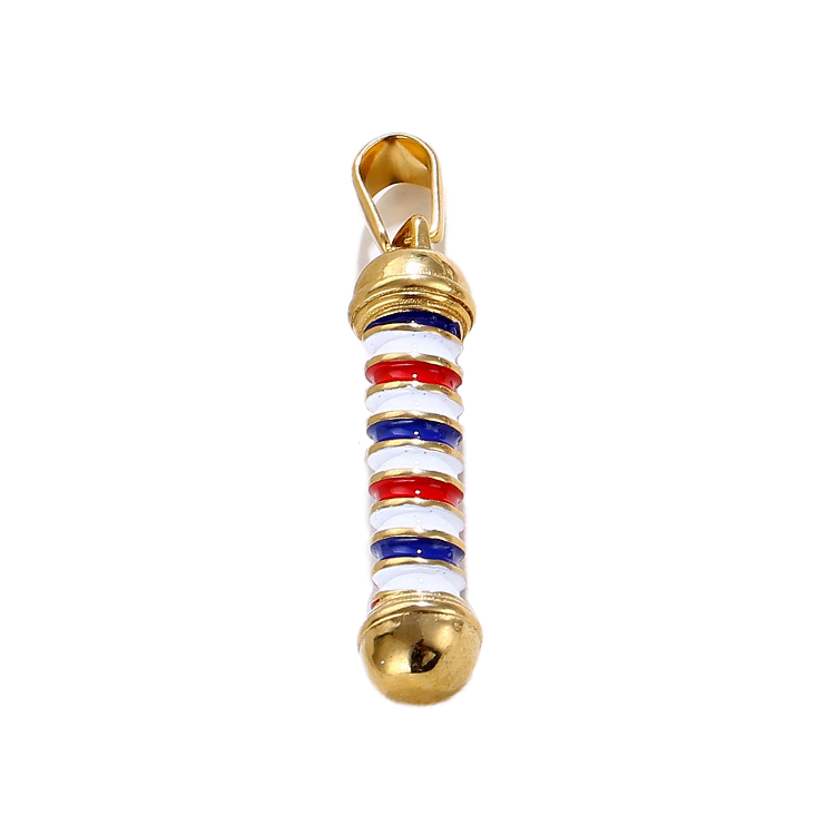 Barber Pole Pendant for Necklacee