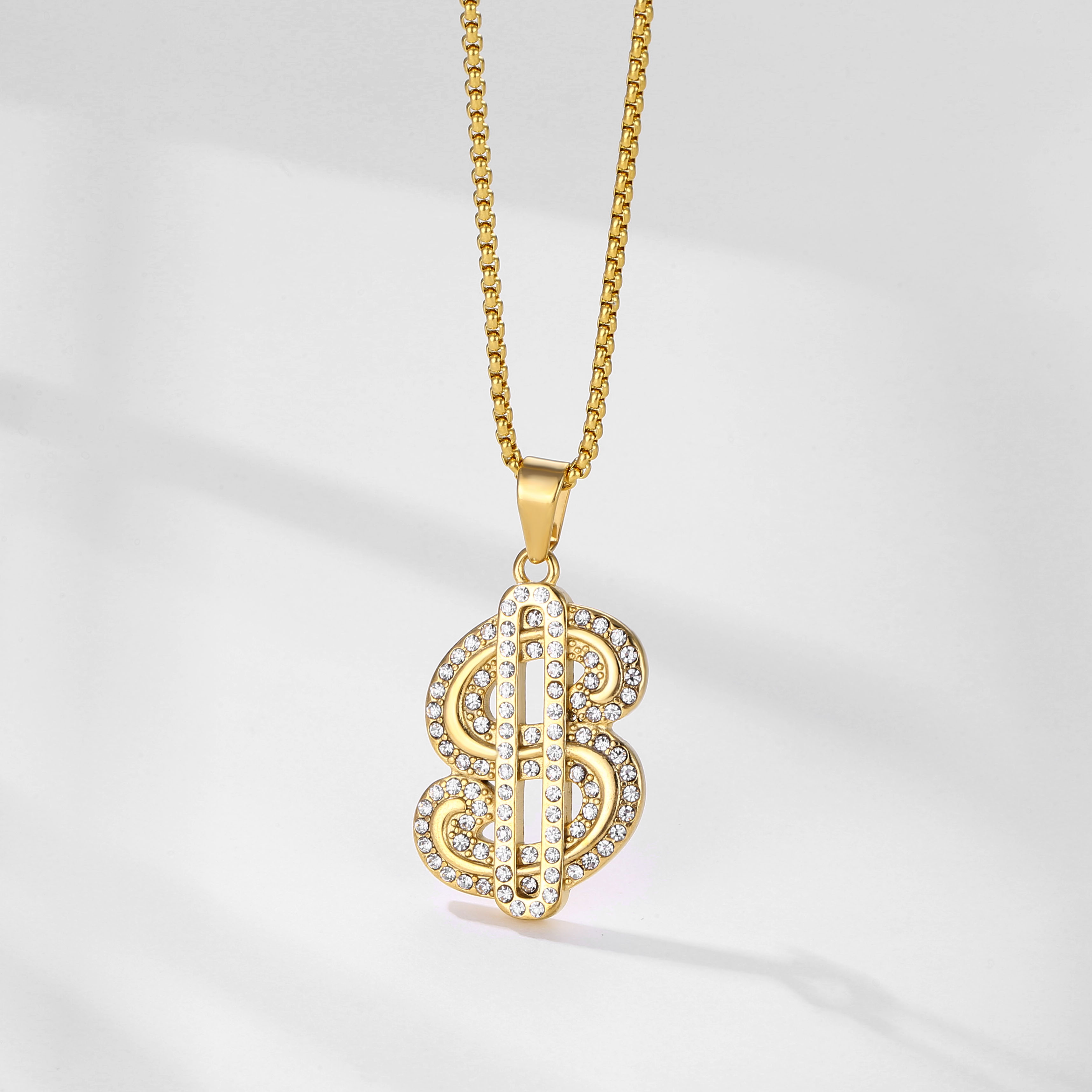 Dollar Sign Zirconia Pendant