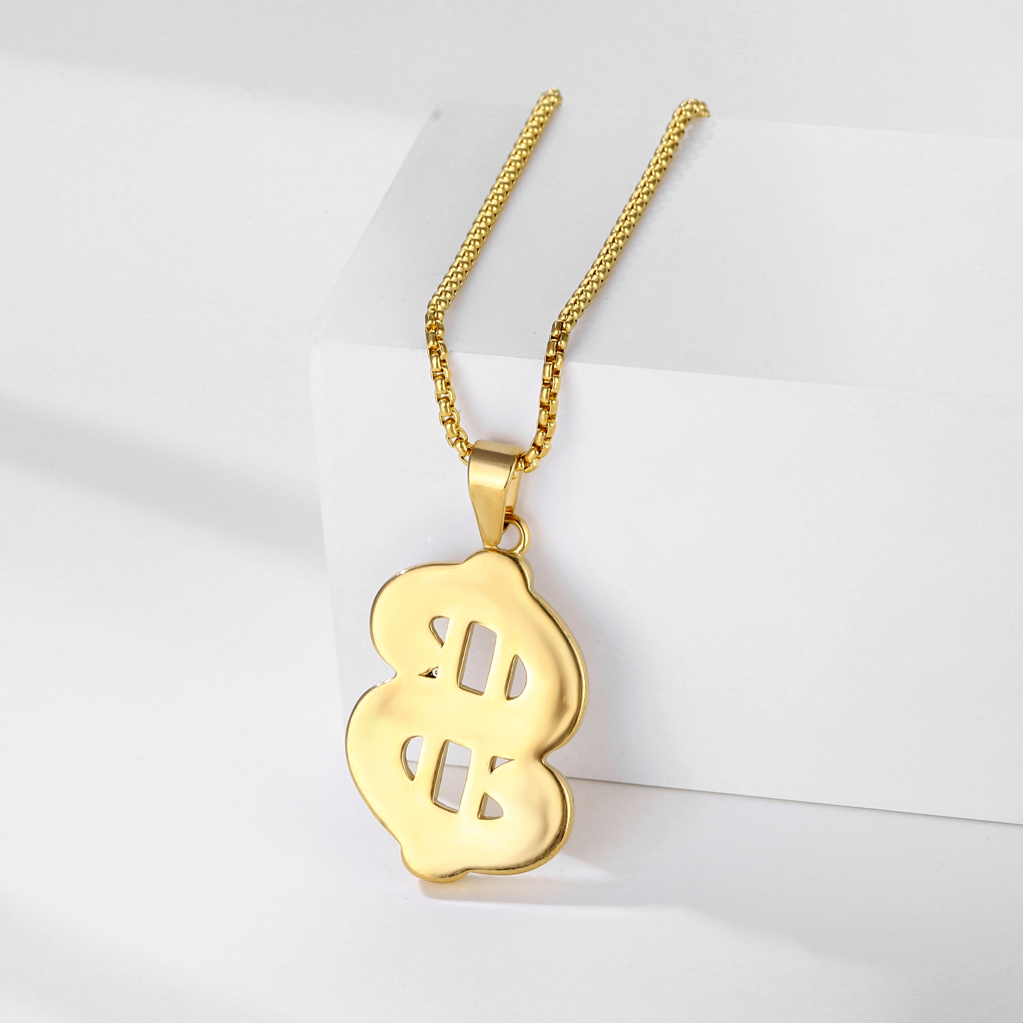 Dollar Sign Zirconia Pendant