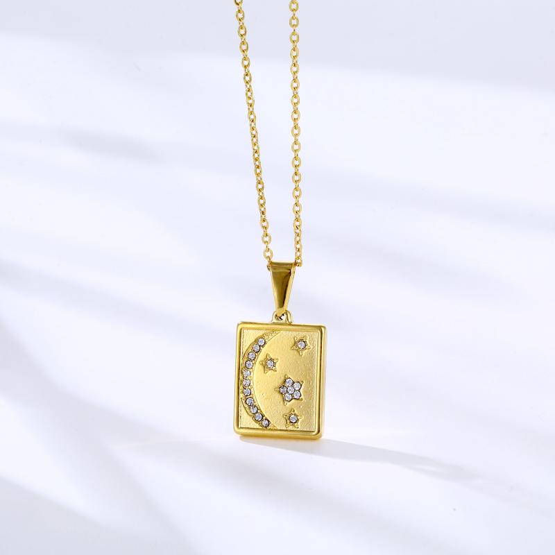 Moon And Star Shaped Pendant