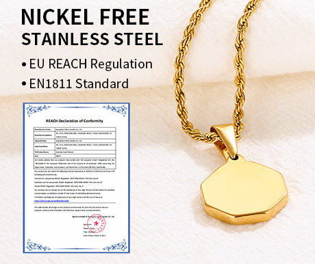 What are the key export standards and certifications for stainless steel jewelry?