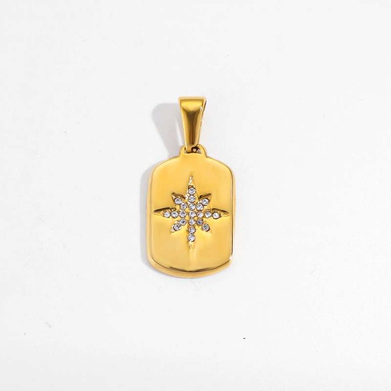 Fashion Gold Tag Pendant  Necklace