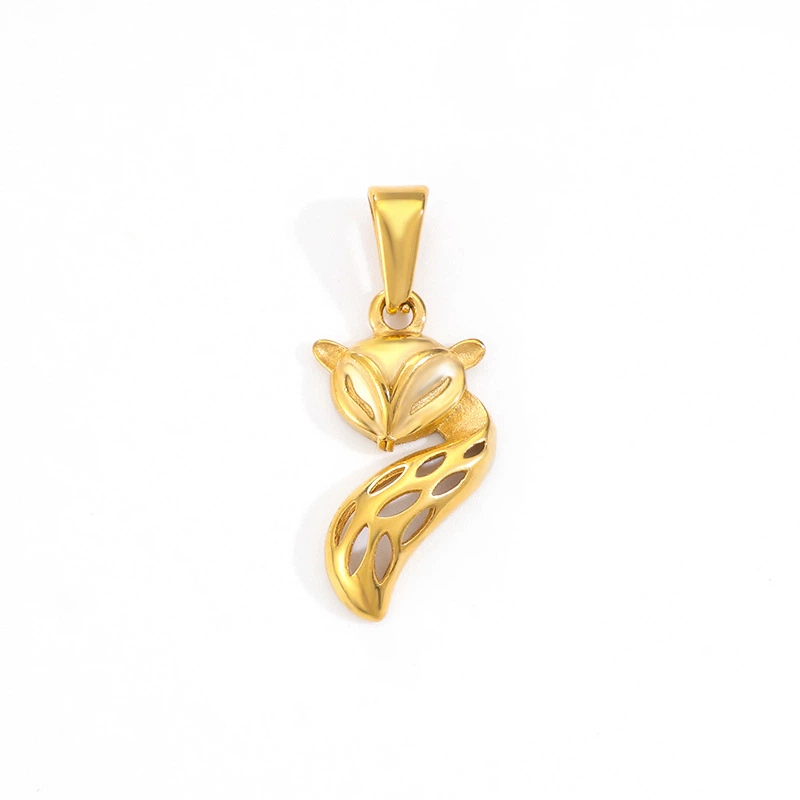 Cute Gold Fox Necklace Pendant