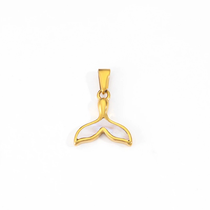 Mermaid Fishtail White Fritillaria Pendant