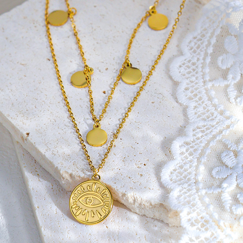 Circle Coin Charm Necklace