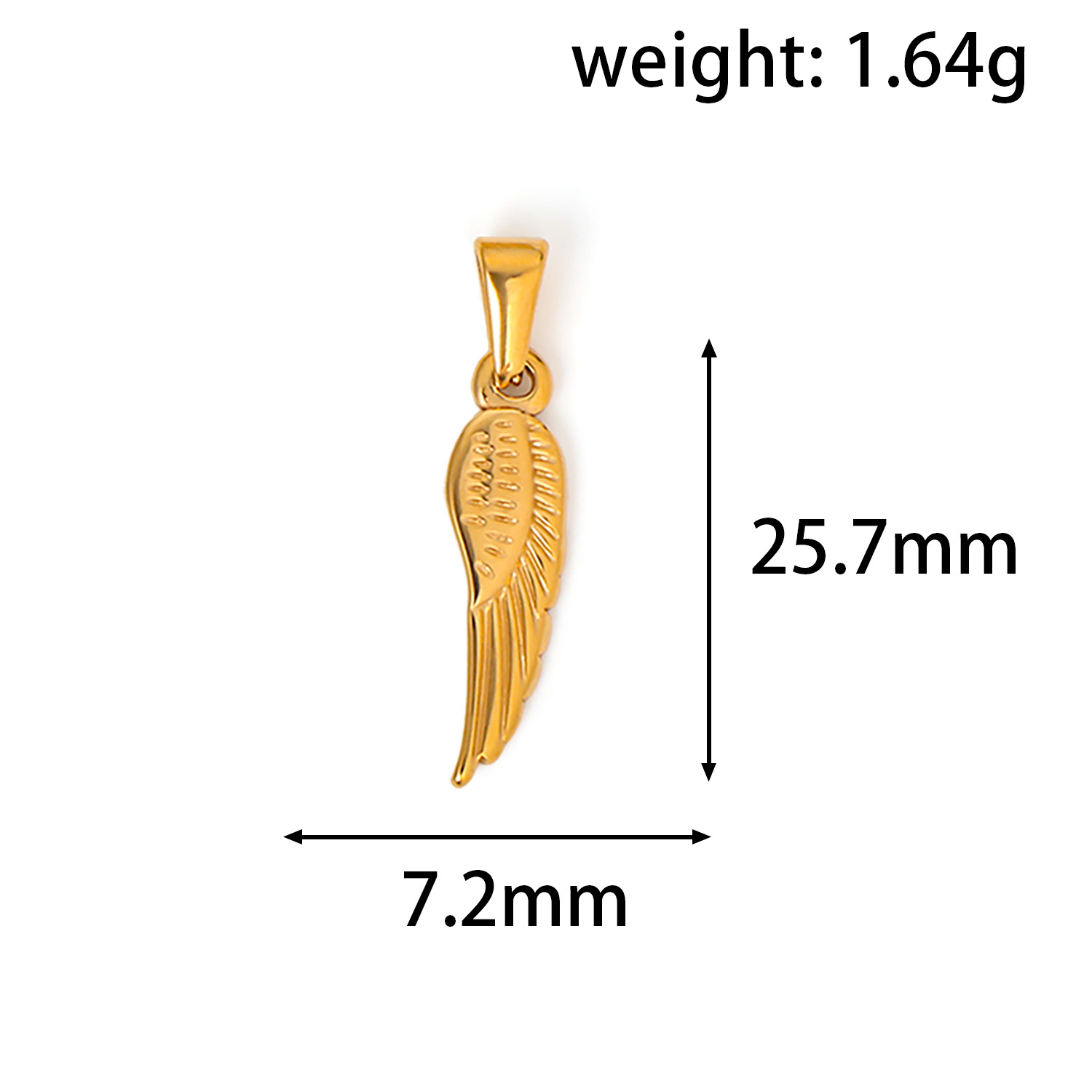 Golden Color Feather Pendant