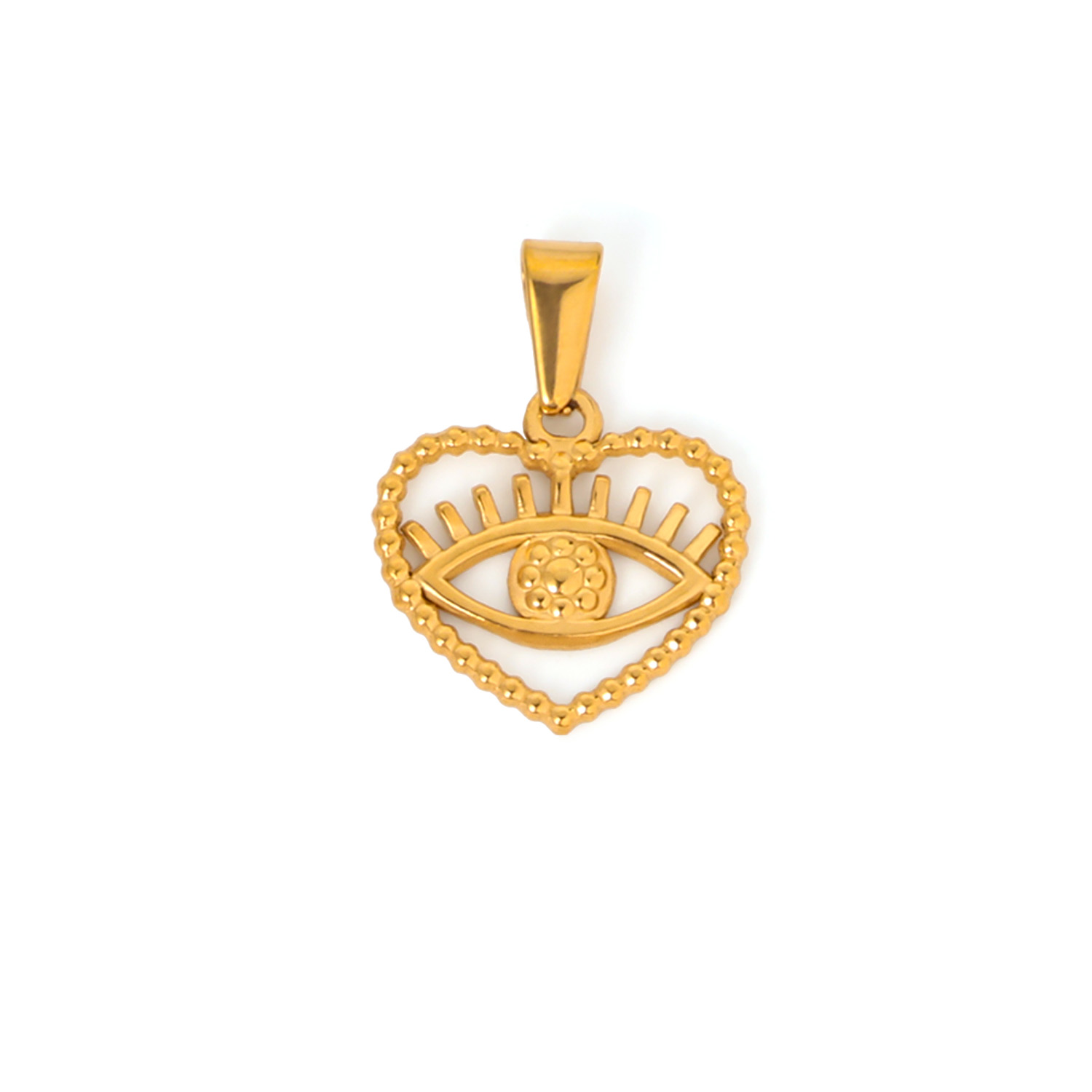 Golden Color Eye Of  Evil Pendant