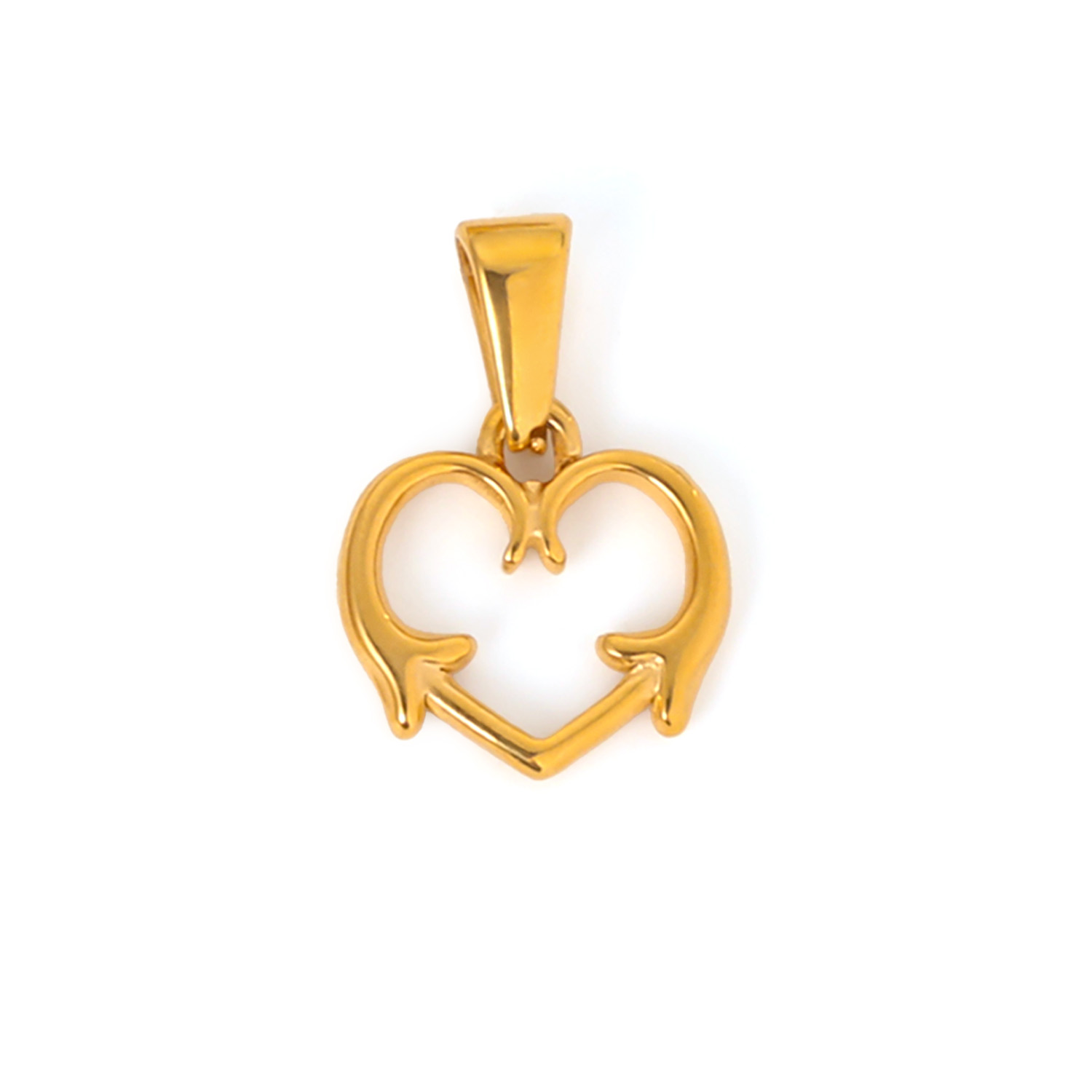 Golden Color Heart Pendant