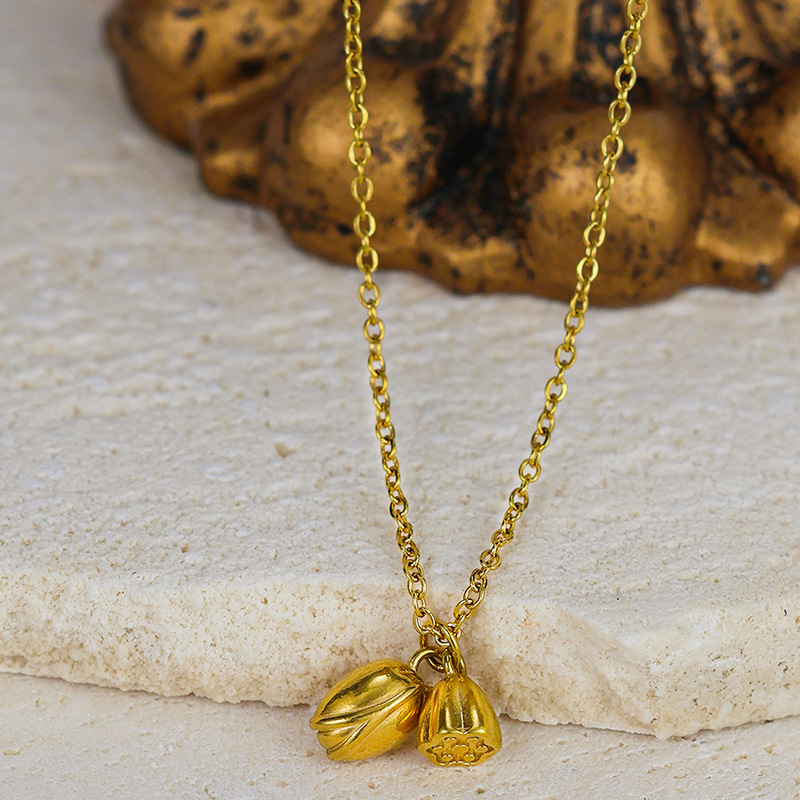 Olivia Designer Lotus Flower Necklace