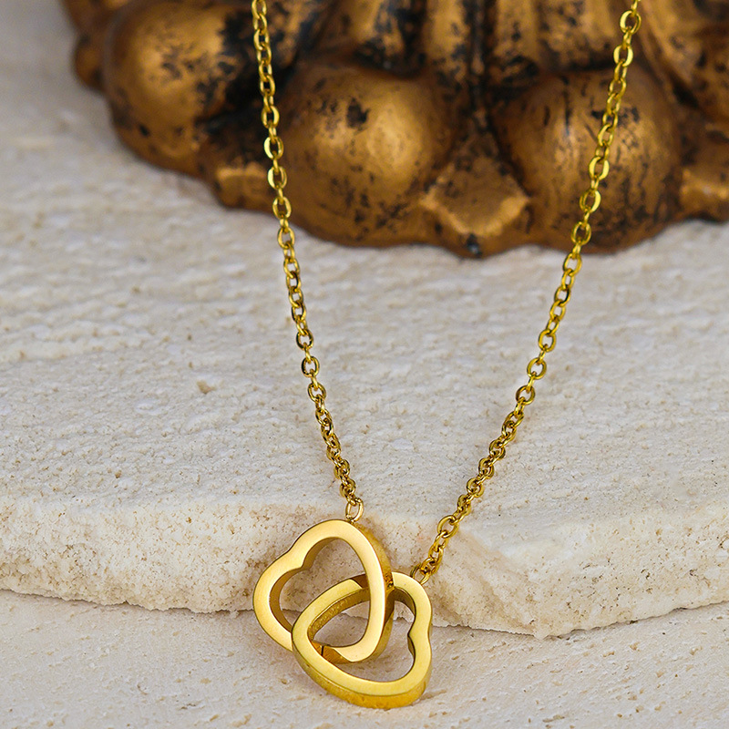 Olivia Pensonalized Double Heart Necklace