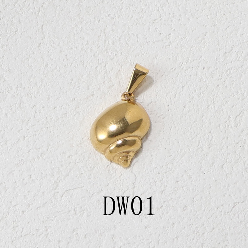 Gold Planted Shell Pendant