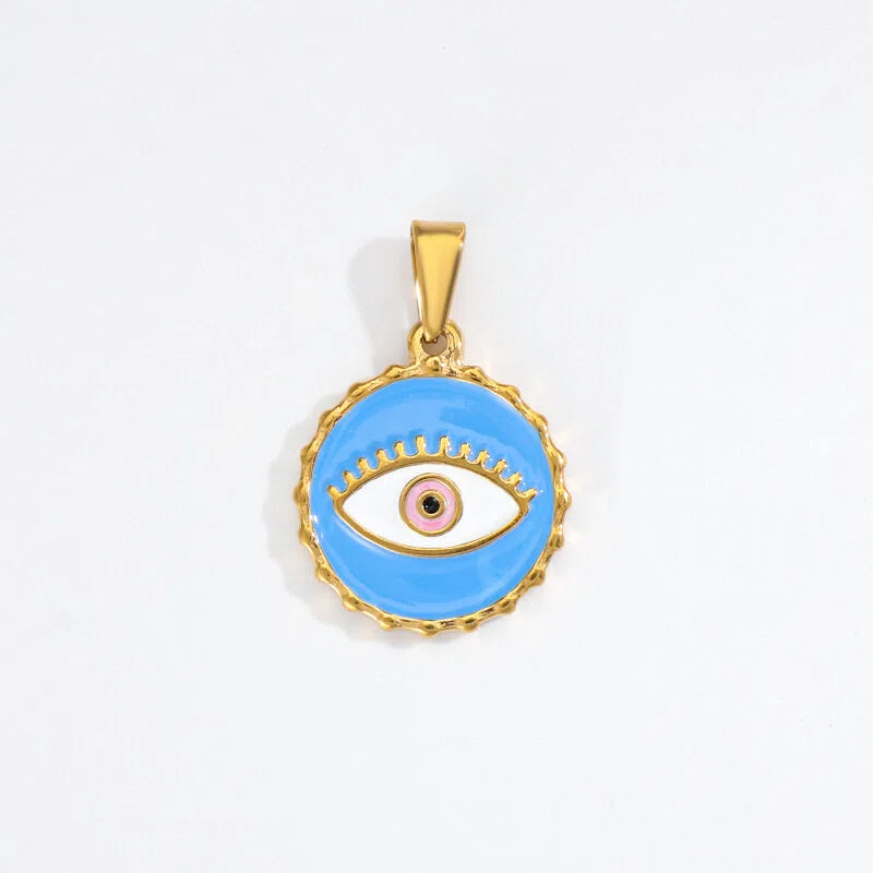 New Arrival Pink Evil Eye Pendant