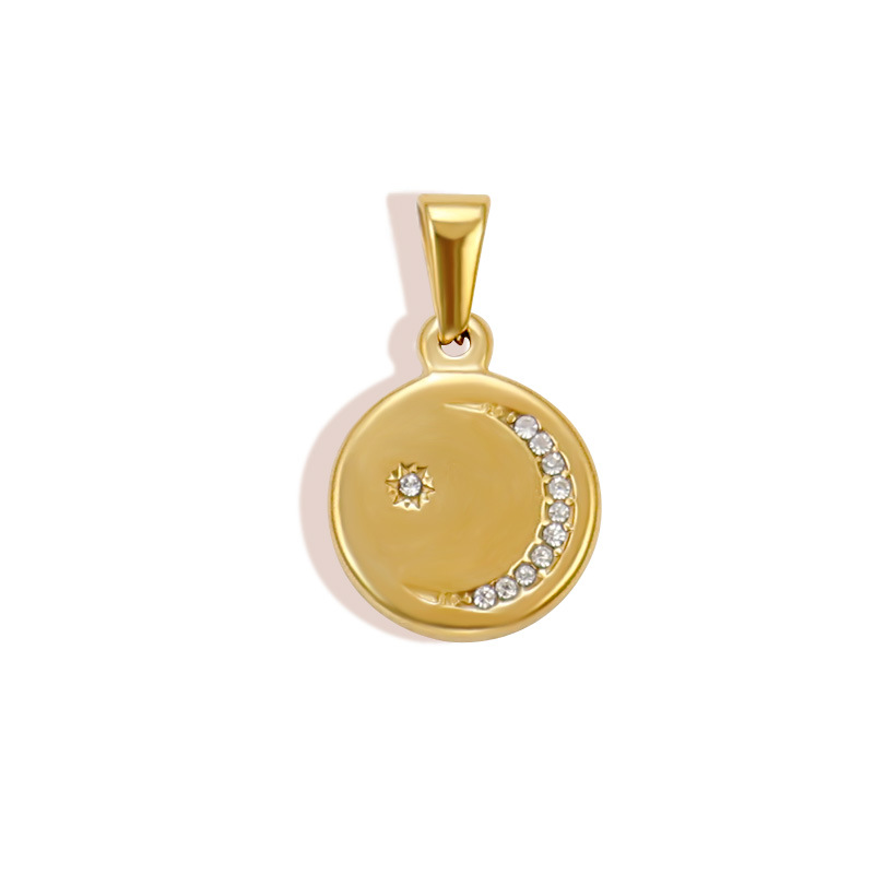18k Gold Moon Pendant
