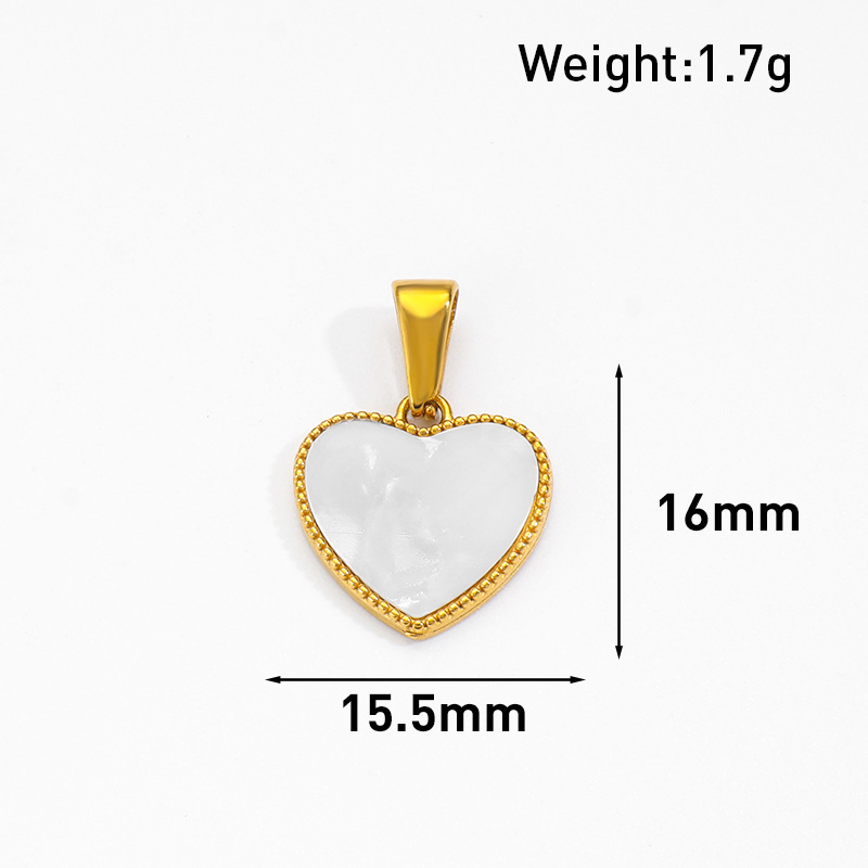 White Epoxy Heart Pendant