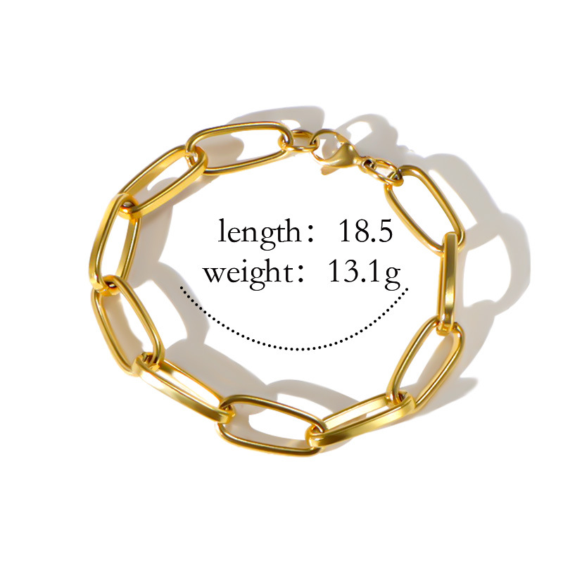Gold Oval Link Bracelet