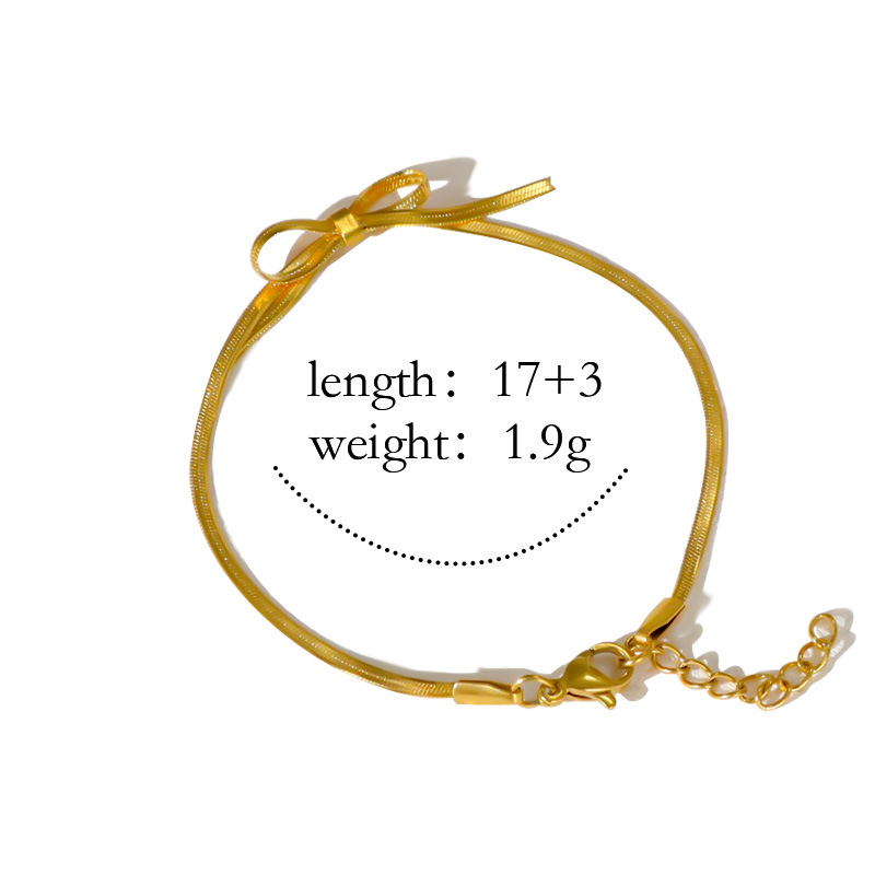 Gold Planted Bowknot Bracelet